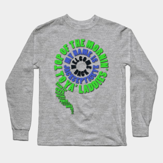 Sam the Septic Eye Typography Long Sleeve T-Shirt by TraviB